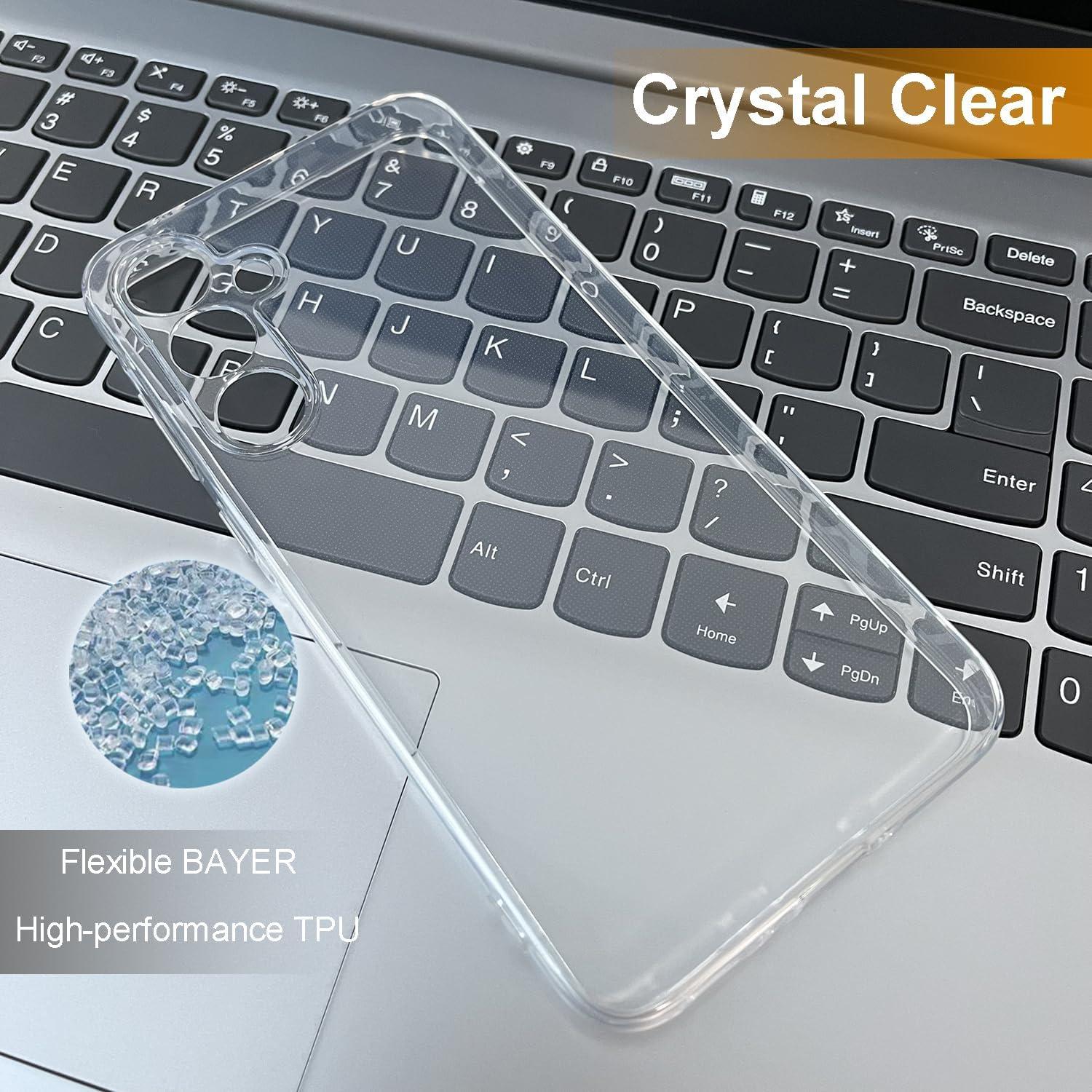 imageTENOC Phone Case for Samsung Galaxy A54 5G Clear Case NonYellowing Protective Bumper Hard Back CoverClear