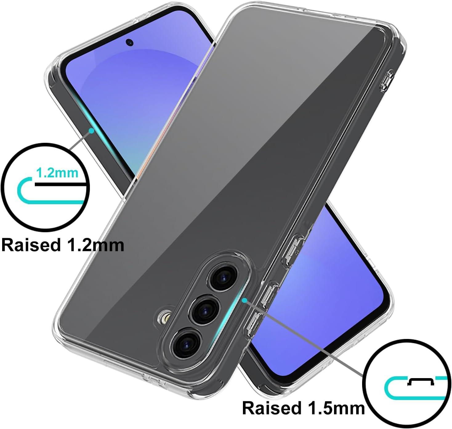 imageTENOC Phone Case for Samsung Galaxy A54 5G Clear Case NonYellowing Protective Bumper Hard Back CoverClear AntiYellowing