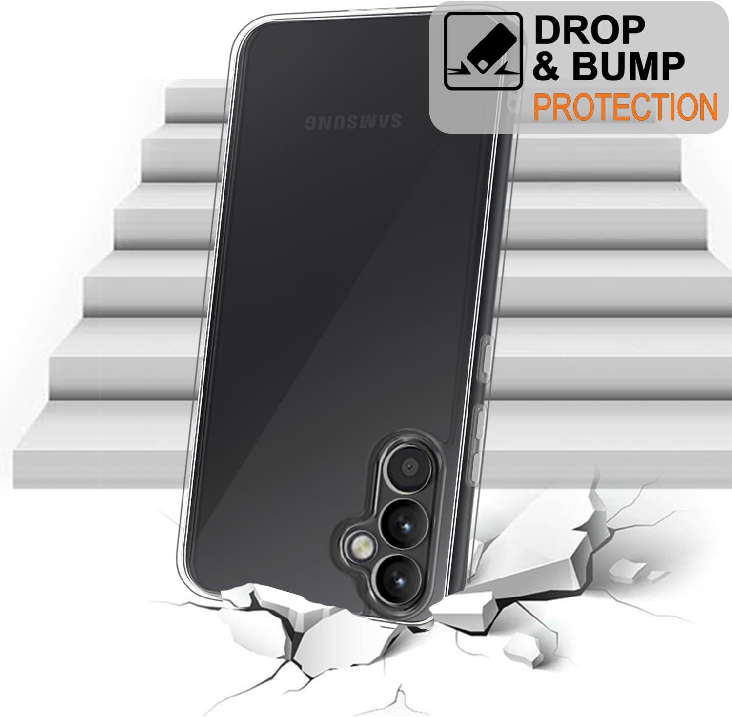 imageTENOC Phone Case for Samsung Galaxy A54 5G Clear Case NonYellowing Protective Bumper Hard Back CoverClear AntiYellowing