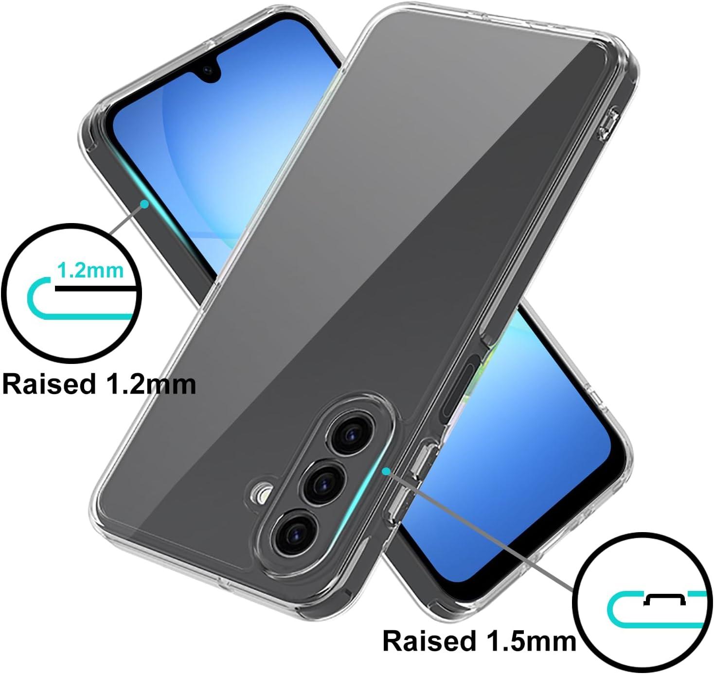 imageTENOC Phone Case for Samsung Galaxy A54 5G Clear Case NonYellowing Protective Bumper Hard Back CoverClear AntiYellowing