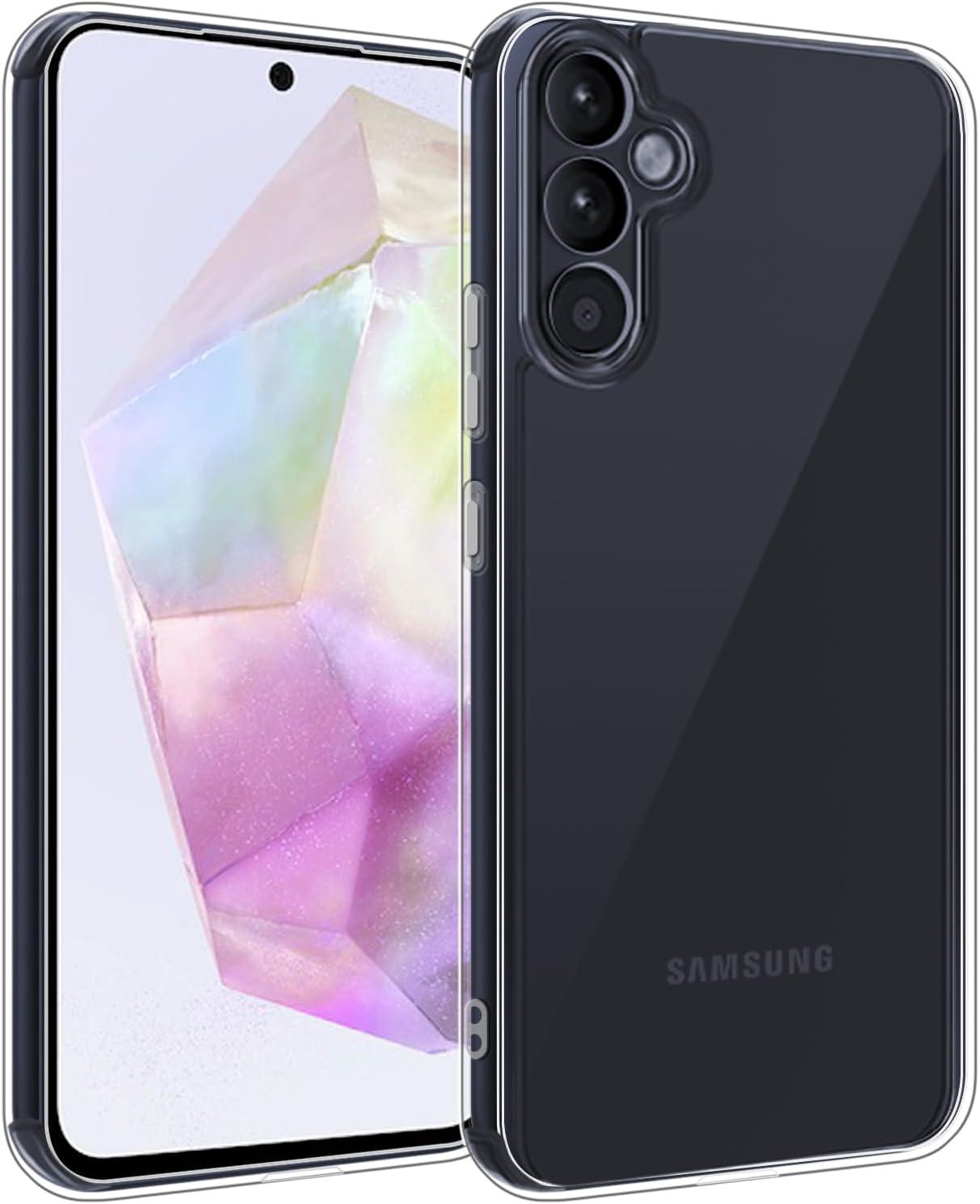 imageTENOC Phone Case for Samsung Galaxy A54 5G Clear Case NonYellowing Protective Bumper Hard Back CoverClear AntiYellowing