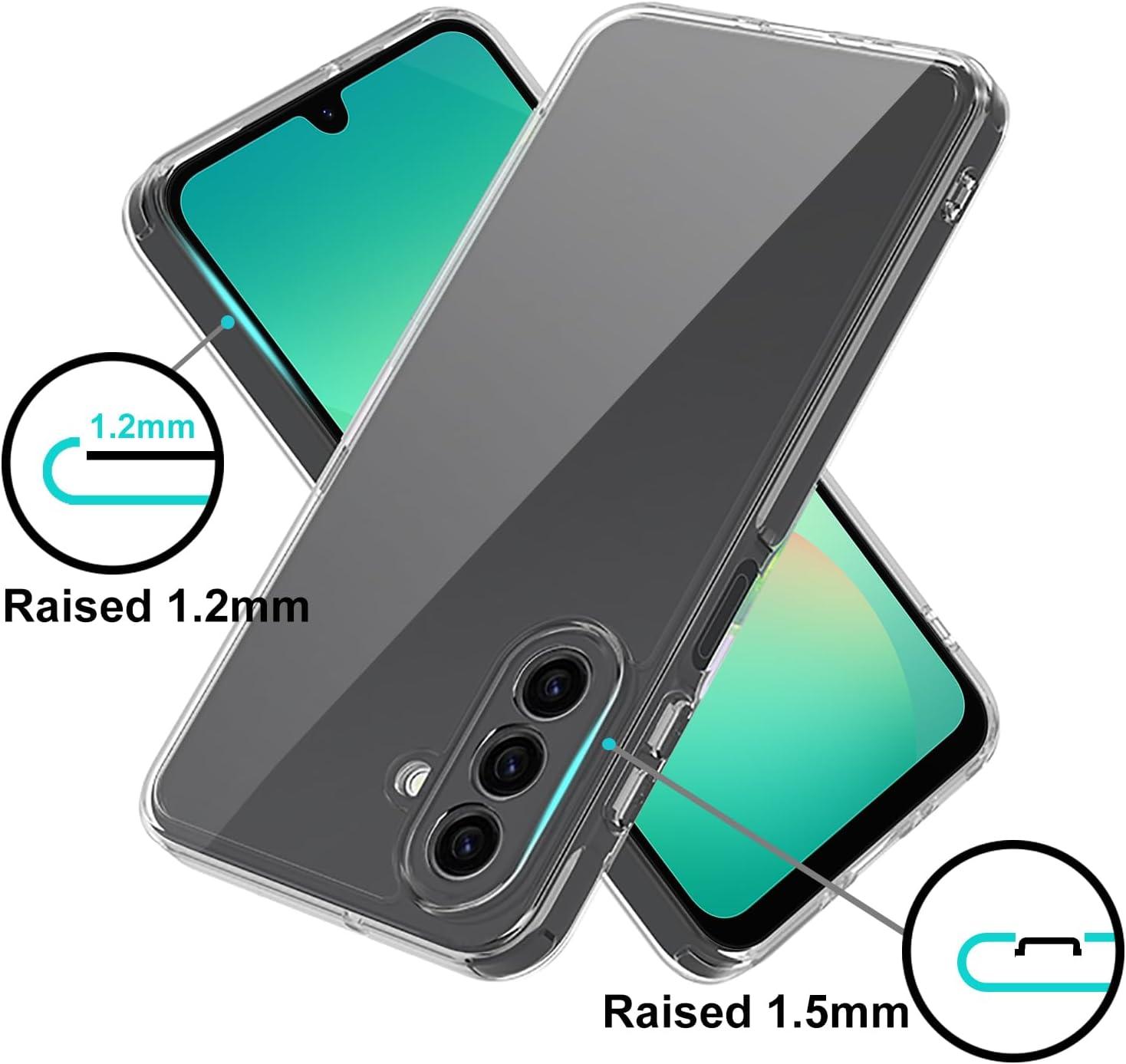 imageTENOC Phone Case for Samsung Galaxy A54 5G Clear Case NonYellowing Protective Bumper Hard Back CoverClear AntiYellowing