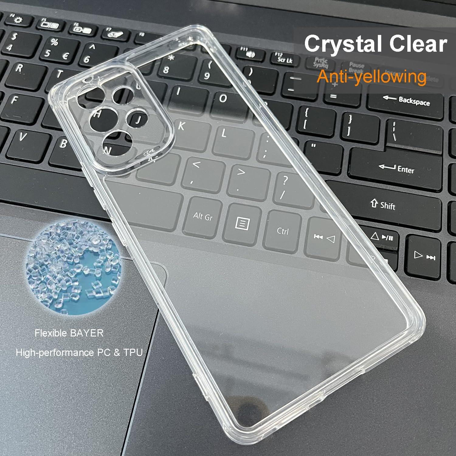 imageTENOC Phone Case for Samsung Galaxy A54 5G Clear Case NonYellowing Protective Bumper Hard Back CoverClear AntiYellowing