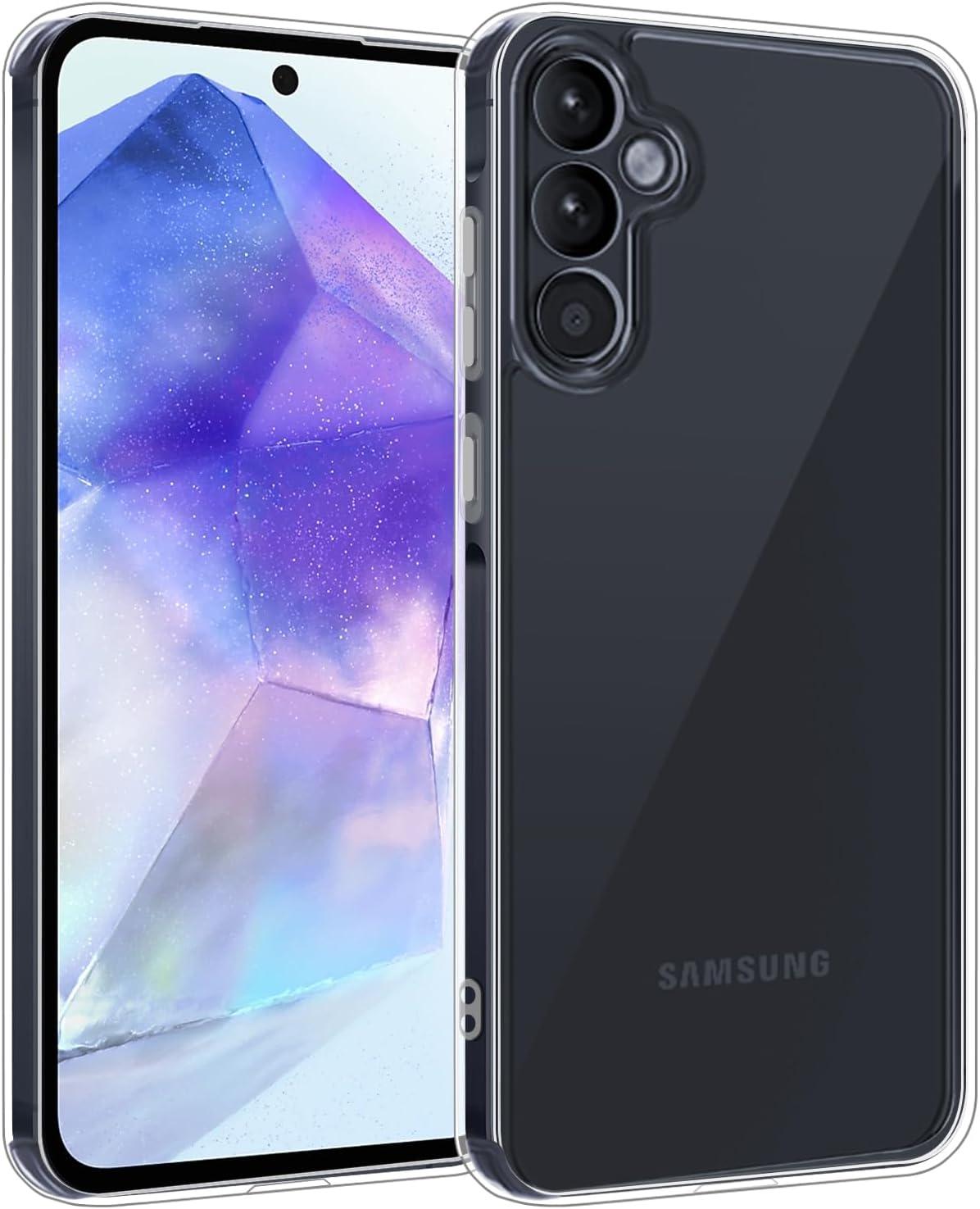 imageTENOC Phone Case for Samsung Galaxy A54 5G Clear Case NonYellowing Protective Bumper Hard Back CoverClear AntiYellowing