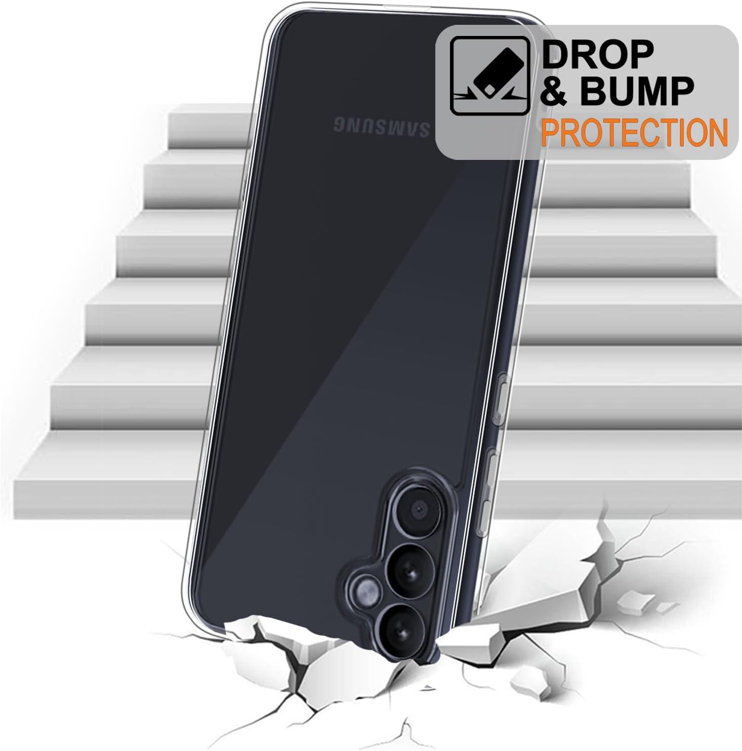 imageTENOC Phone Case for Samsung Galaxy A54 5G Clear Case NonYellowing Protective Bumper Hard Back CoverClear AntiYellowing