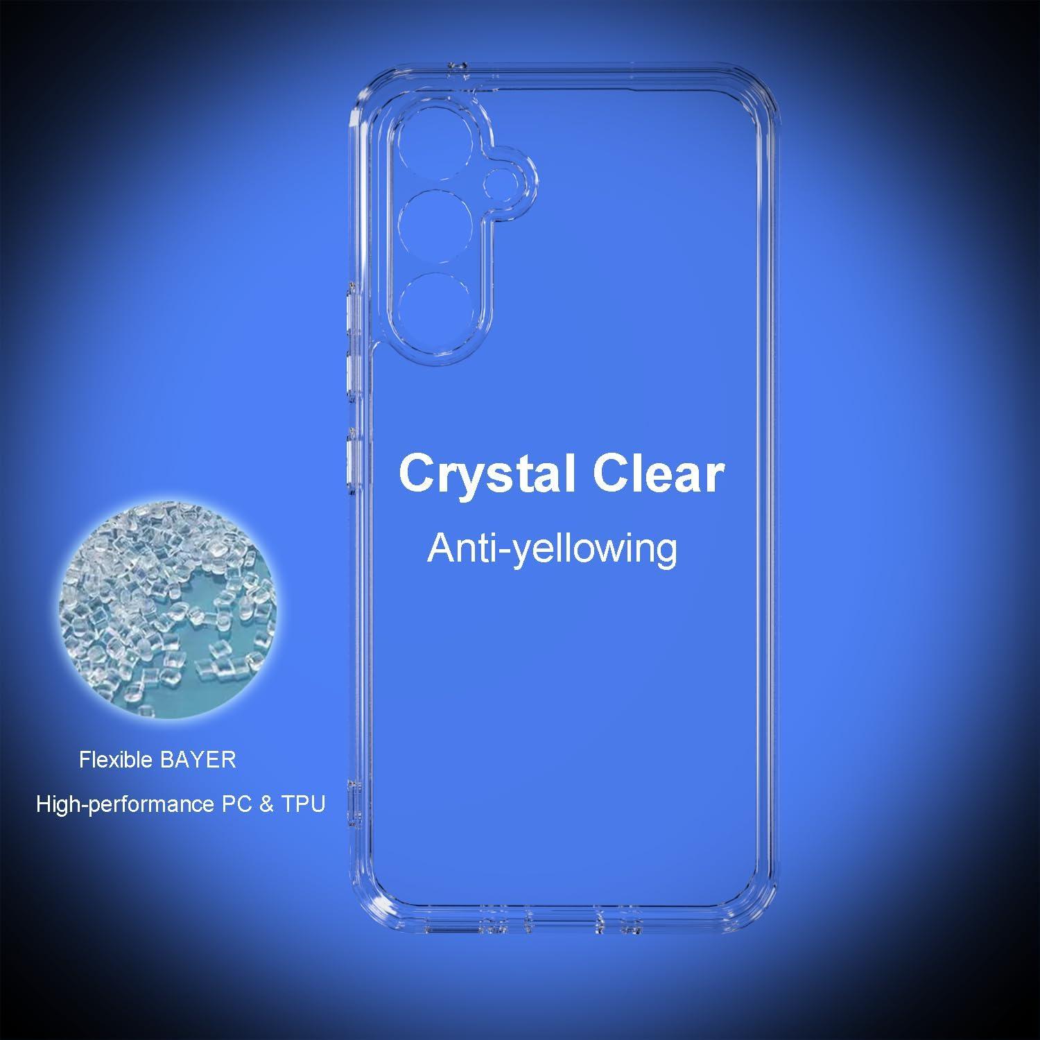 imageTENOC Phone Case for Samsung Galaxy A54 5G Clear Case NonYellowing Protective Bumper Hard Back CoverClear AntiYellowing