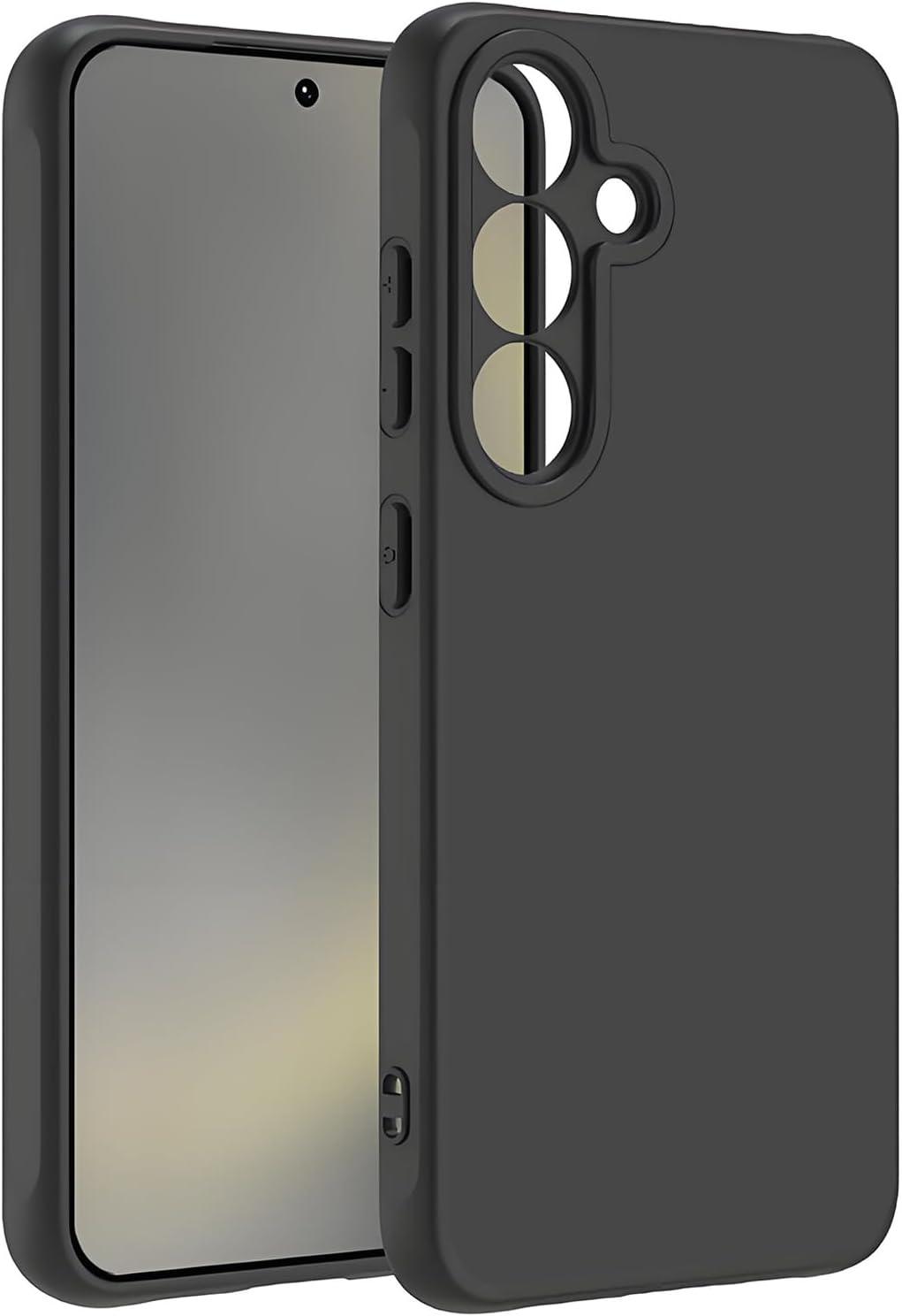imageTENOC Phone Case for Samsung Galaxy S24 Clear Case Shockproof Protective Bumper Slim CoverBlack Matte