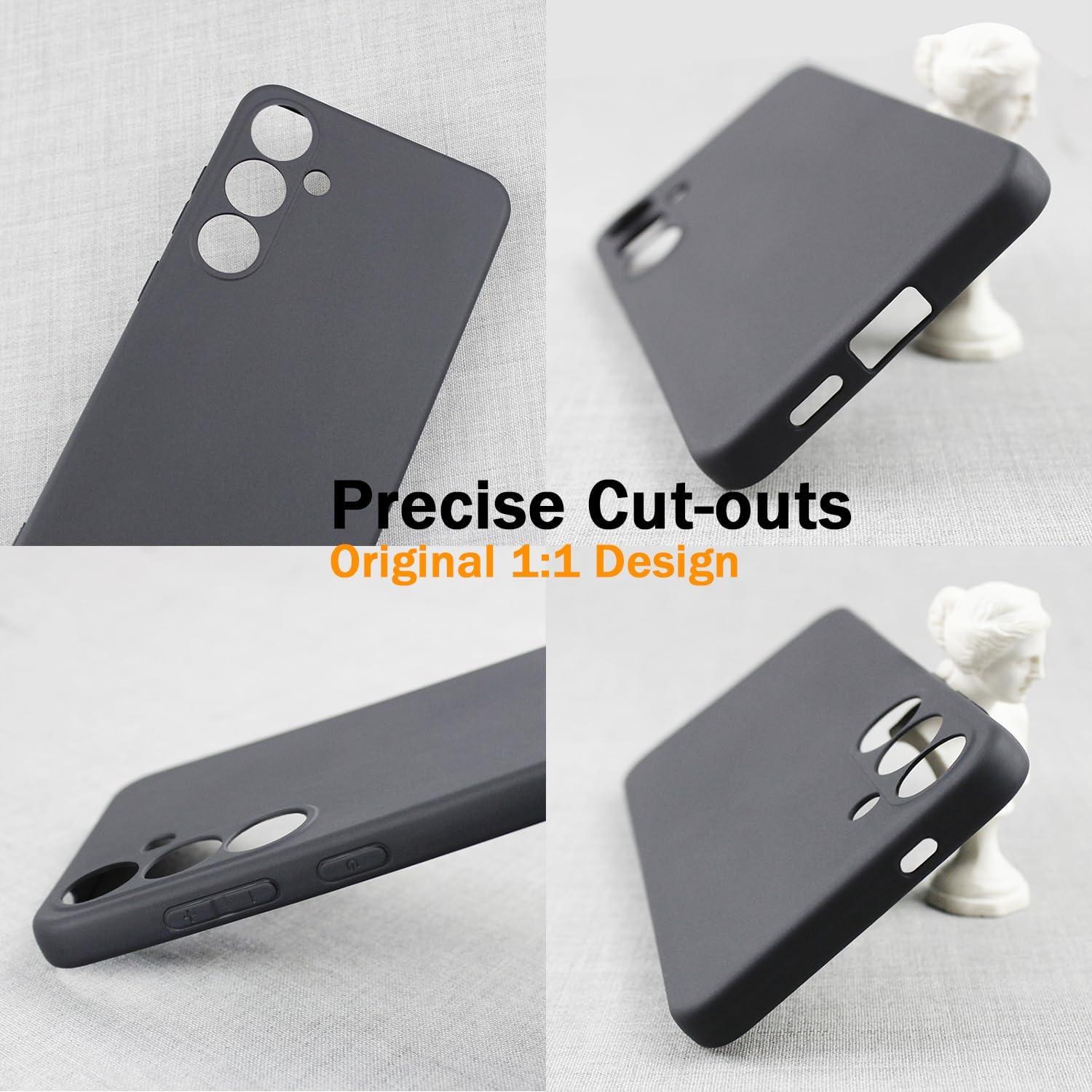imageTENOC Phone Case for Samsung Galaxy S24 Clear Case Shockproof Protective Bumper Slim CoverBlack Matte
