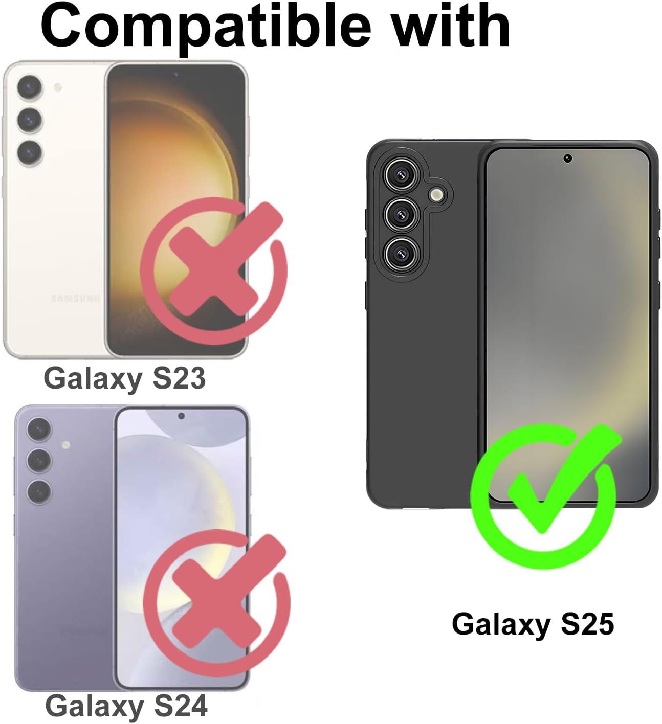 imageTENOC Phone Case for Samsung Galaxy S24 Clear Case Shockproof Protective Bumper Slim CoverBlack Matte