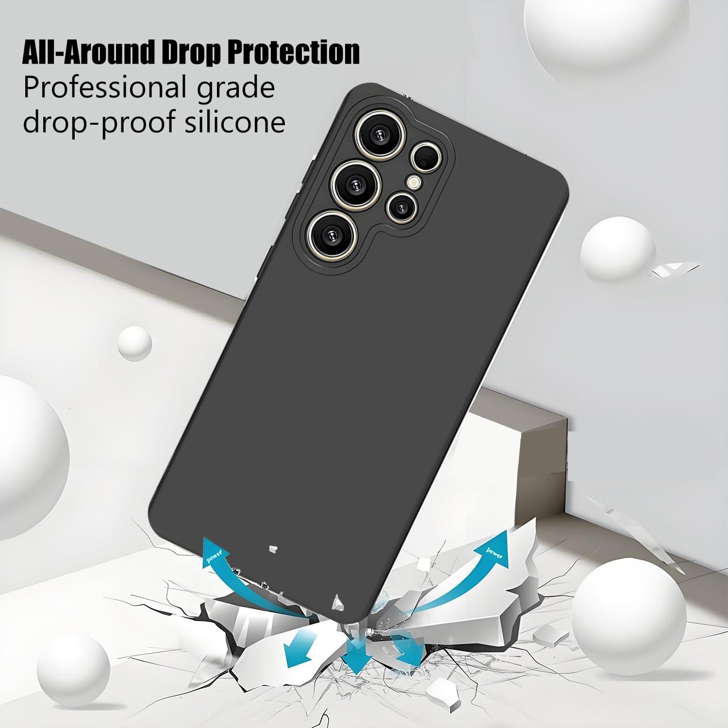 imageTENOC Phone Case for Samsung Galaxy S24 Clear Case Shockproof Protective Bumper Slim CoverBlack Matte