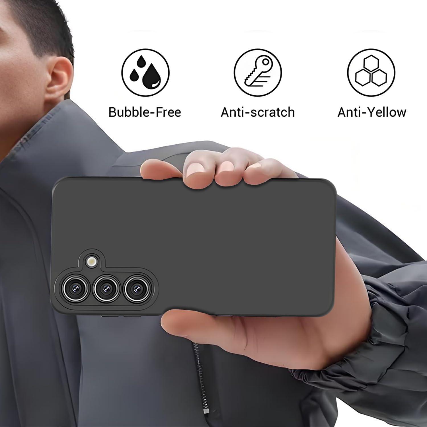 imageTENOC Phone Case for Samsung Galaxy S24 Clear Case Shockproof Protective Bumper Slim CoverBlack Matte