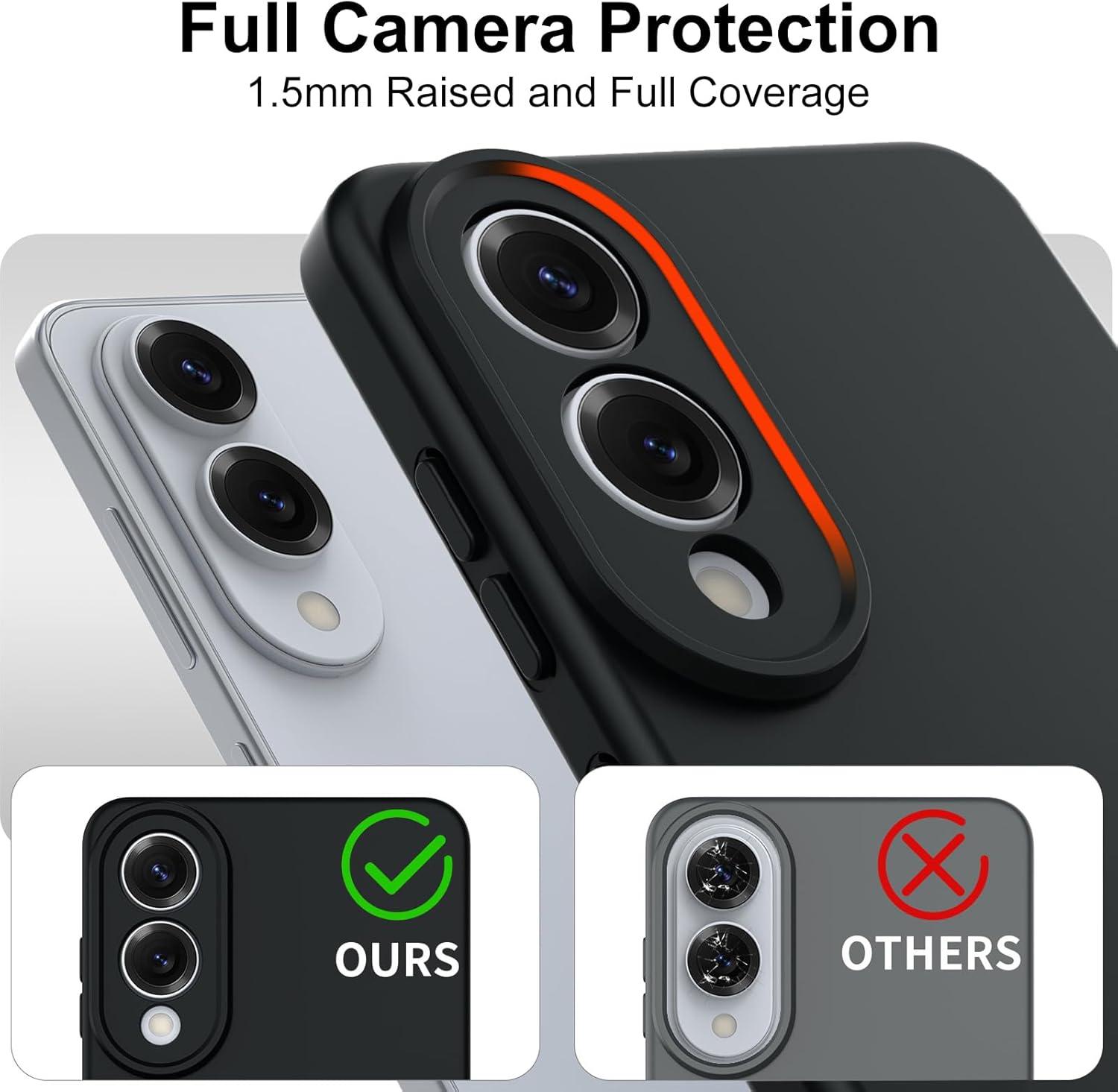 imageTENOC Phone Case for Samsung Galaxy S24 Clear Case Shockproof Protective Bumper Slim CoverBlack Matte