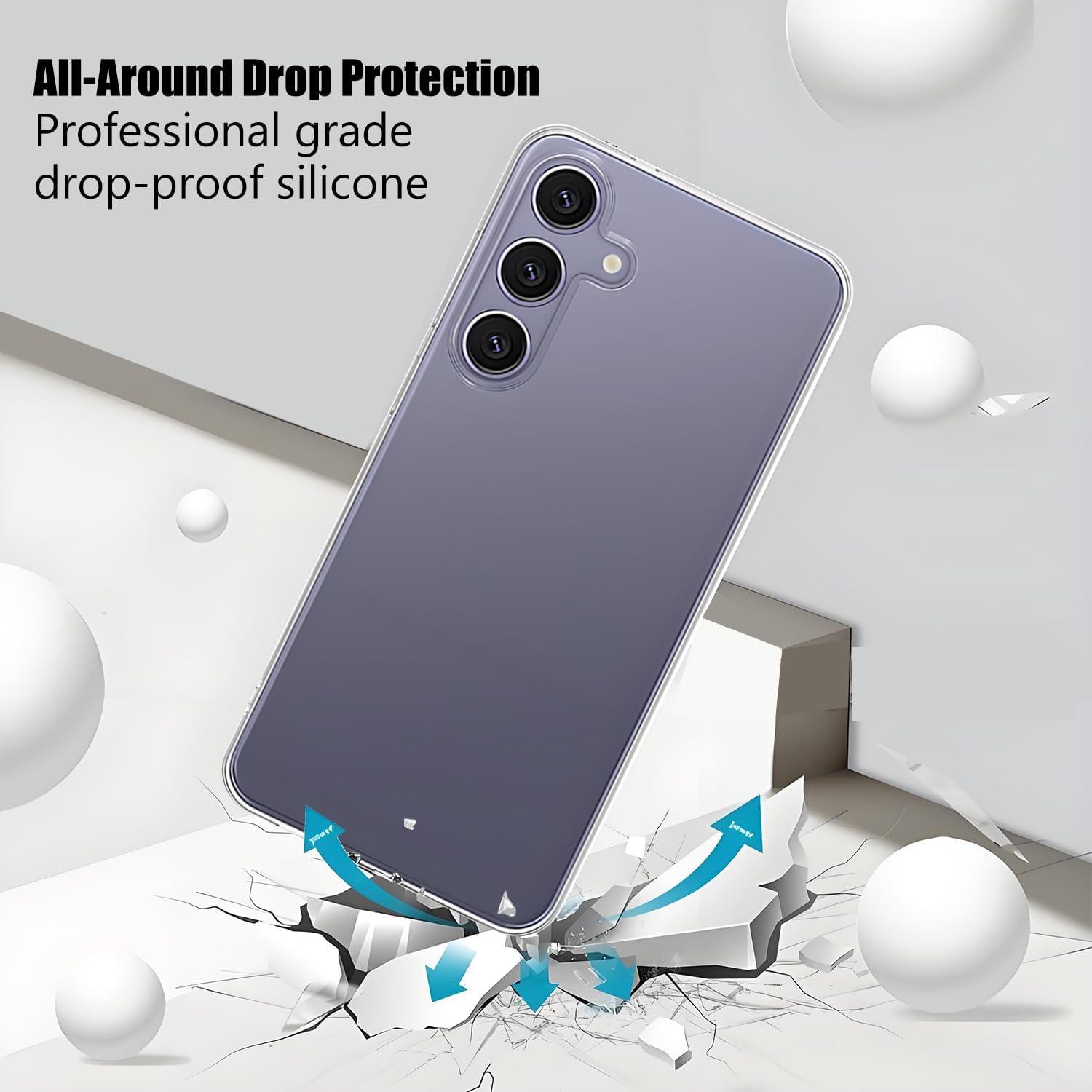 imageTENOC Phone Case for Samsung Galaxy S24 Clear Case Shockproof Protective Bumper Slim CoverClear