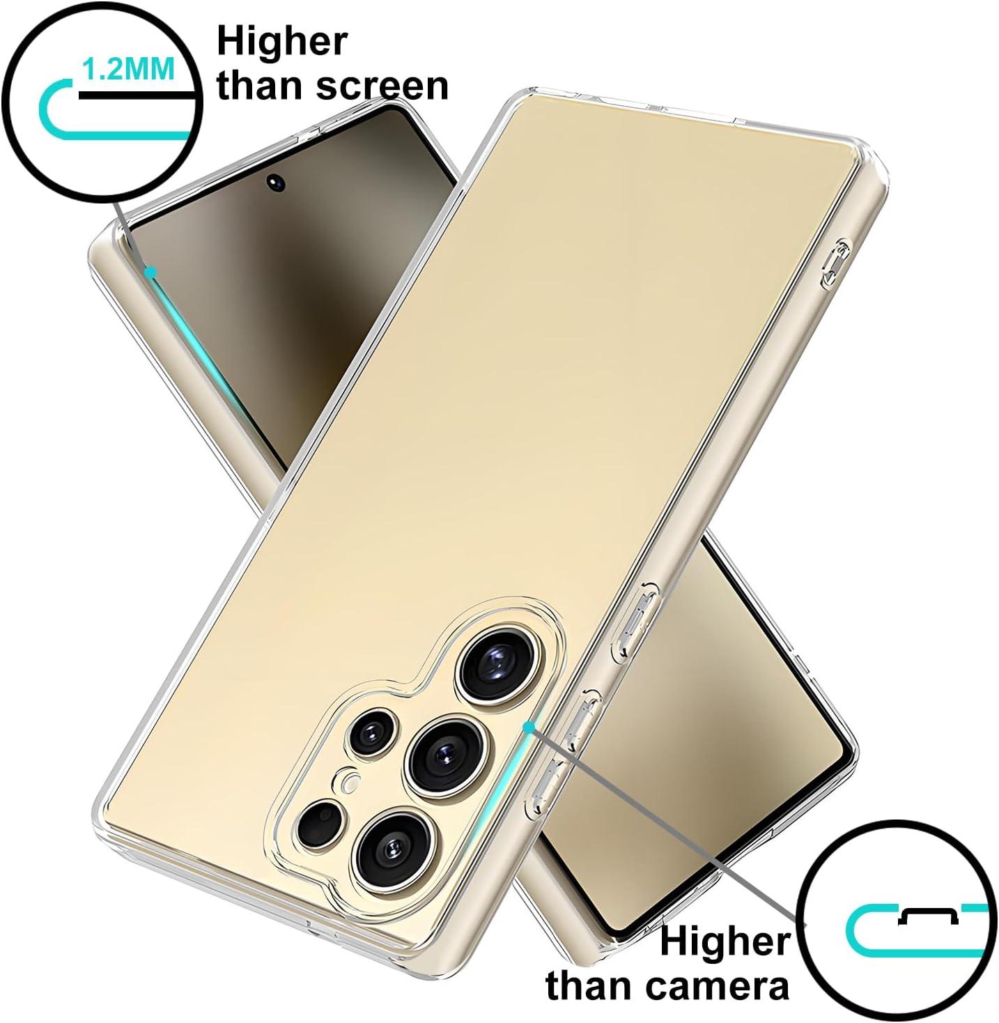 imageTENOC Phone Case for Samsung Galaxy S24 Clear Case Shockproof Protective Bumper Slim CoverClear