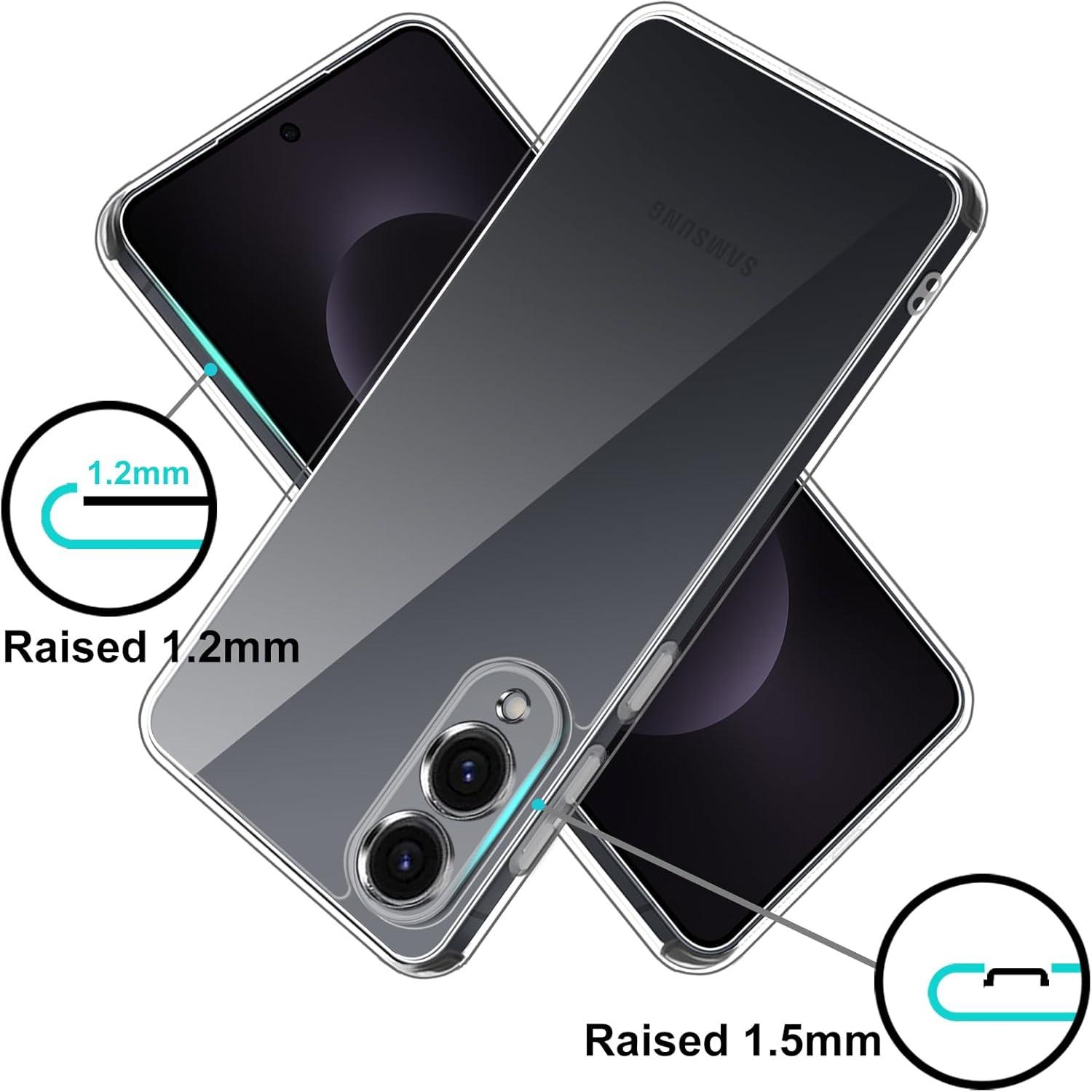 imageTENOC Phone Case for Samsung Galaxy S24 Clear Case Shockproof Protective Bumper Slim CoverClear