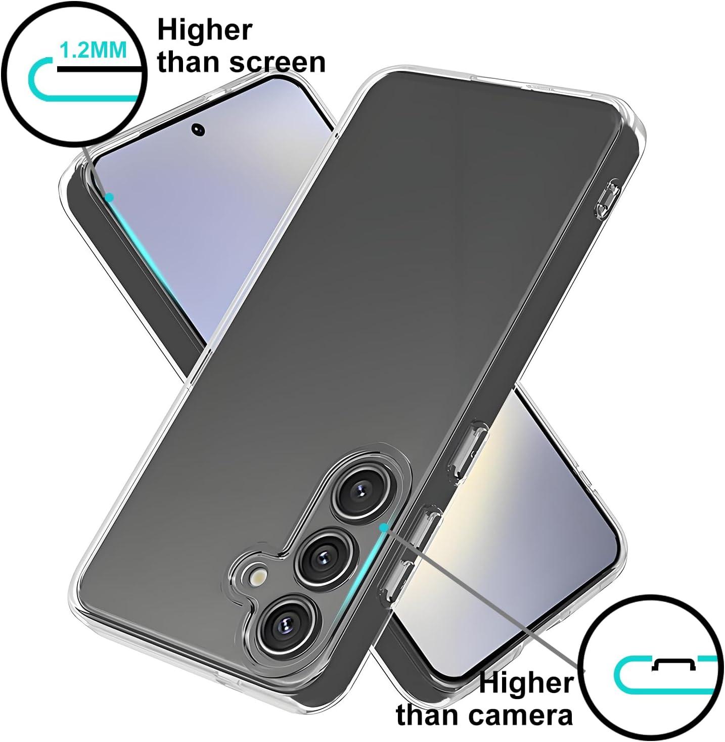 imageTENOC Phone Case for Samsung Galaxy S24 Clear Case Shockproof Protective Bumper Slim CoverClear