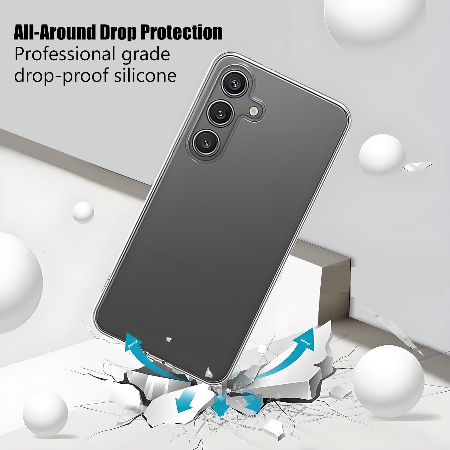 imageTENOC Phone Case for Samsung Galaxy S24 Clear Case Shockproof Protective Bumper Slim CoverClear