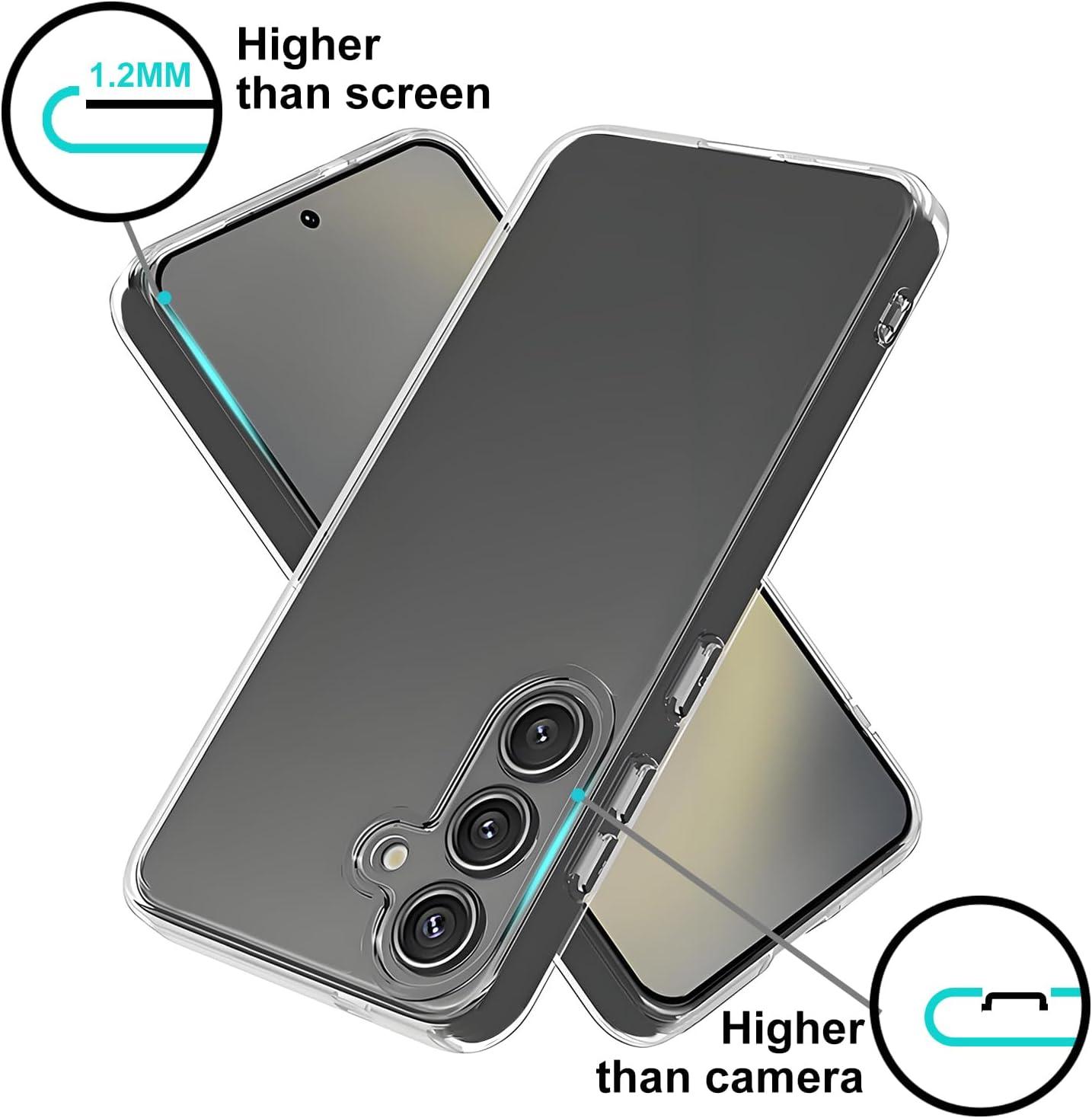 imageTENOC Phone Case for Samsung Galaxy S24 Clear Case Shockproof Protective Bumper Slim CoverClear