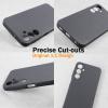 TENOC Phone Case for Samsung Galaxy A54 5G, Clear Case Non-Yellowing Protective Bumper Hard Back Cover(Black)