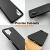 TENOC Phone Case for Samsung Galaxy A54 5G, Clear Case Non-Yellowing Protective Bumper Hard Back Cover(Black Matte)