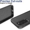 TENOC Phone Case for Samsung Galaxy A54 5G, Clear Case Non-Yellowing Protective Bumper Hard Back Cover(Black Solid)