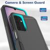 TENOC Phone Case for Samsung Galaxy A54 5G, Clear Case Non-Yellowing Protective Bumper Hard Back Cover(Black Solid)