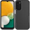 TENOC Phone Case for Samsung Galaxy A54 5G, Clear Case Non-Yellowing Protective Bumper Hard Back Cover(Black Solid)