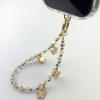 TENOC Beaded Phone Wrist Strap, Cellphone Bracelet Lanyard, Sparkling Butterfly Pendant Phone Chain for Women(Pink)