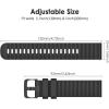 TENOC Compatible with 18mm/20mm/22mm Watch Bands Quick Release Replacement Wristband, Silicone Sport Bands for Men Women(Black 22mm)