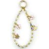 TENOC Beaded Phone Wrist Strap, Cellphone Bracelet Lanyard, Sparkling Butterfly Pendant Phone Chain for Women(Pink)