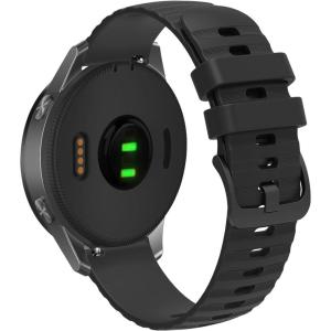 TENOC Compatible with 18mm/20mm/22mm Watch Bands Quick Release Replacement Wristband, Silicone Sport Bands for Men Women(Black 18mm)