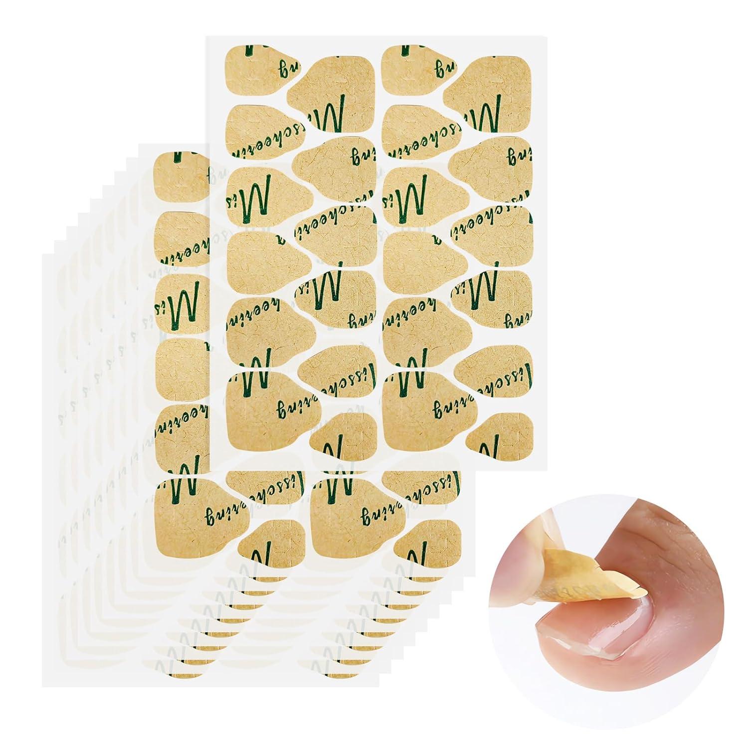 imageTENOC Press on Nails Sticky Tabs Nail Glue Sticker Waterproof Gel Glue Stickers Breathable Jelly DoubleSided Adhesive Tapes 5 Sheets 120pcsClear