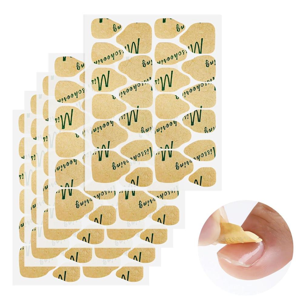 imageTENOC Press on Nails Sticky Tabs Nail Glue Sticker Waterproof Gel Glue Stickers Breathable Jelly DoubleSided Adhesive Tapes 5 Sheets 120pcsClear