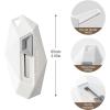 TENOC 2 Pack Safety Box Cutter, Automatic Retractable Package Opener for Cardboard, Magnetic & Portable Mini Utility Knife (White)