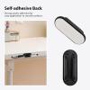 TENOC 3 Pack Adhesive Pen Holder, Silicone Pencil Holder for Desk & Wall, Flexible Marker Clip Organizer for Classroom, Car, Clipboard & Office, Oval, Black