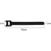 TENOC Reusable Cable Ties Hook Loop Cords Management Adjustable Cable Organizer Wire Straps, Black, 120 Pcs 6-Inch(Black)