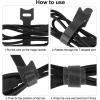 TENOC Reusable Cable Ties Hook Loop Cords Management Adjustable Cable Organizer Wire Straps, Black, 120 Pcs 6-Inch(Black)