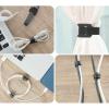 TENOC Reusable Cable Ties Hook Loop Cords Management Adjustable Cable Organizer Wire Straps, Black, 120 Pcs 6-Inch(Black)
