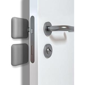 Self – Adhesive Silicone Door Handle Protectors, 2 Pcs | Anti – Impact, Shock – Absorbing, Stylish, Protect Doors from Scratches & Dents, Suitable for All Door Types, Grey(Gray)