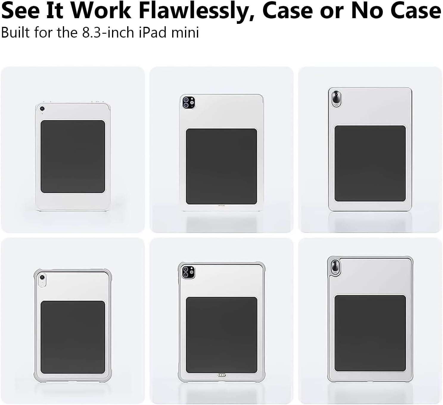 imageTENOC Universal Rubber Pad Sticker for Magnetic Everywhere Compatible with iPadGalaxy TabAndroid All Tablet Magnetic MountEBook Reader Holder Conversion Accessories 1Pcs Black