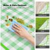 TENOC Small Picnic Blanket 1 Pack for Hiking & Camping, Ultra-Light Foldable Sit Pad for One Person, Waterproof Portable Single Seat Mat for Park, Backpacking & Stadium, Green Grid, 19″x19″