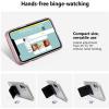 TENOC 1 Pack Adhesive Phone Stand, Ultra-Thin Leather Kickstand with Magnetic Hinge, 150° Adjustable Stepless Multi-Angle Phone Grip for iPhone & Android Case (Black)