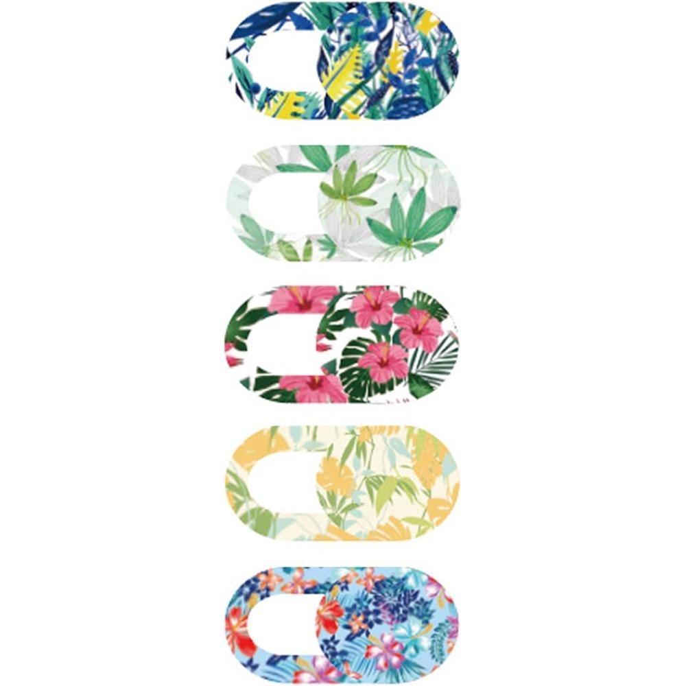 imageTENOC Webcam Cover Camera Privacy Cover Slide for LaptopCell PhoneiPadPCTablet Protect Your Privacy and Security 5 Pcs UniverseFlower