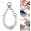 TENOC Crystal Beaded Phone Wrist Strap, Cellphone Bracelet Lanyard, Sparkling Phone Chain for Women, Clear(Clear)
