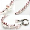 TENOC Crystal Beaded Phone Wrist Strap, Cellphone Bracelet Lanyard, Sparkling Phone Chain for Women, Clear(Pink)