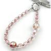 TENOC Crystal Beaded Phone Wrist Strap, Cellphone Bracelet Lanyard, Sparkling Phone Chain for Women, Clear(Pink)
