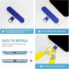 TENOC Braided Phone Wrist Strap 1 Pack, 7mm Thick Rope Anti-Loss Hand Lanyard with Twin Buckles for Keys & Smartphone Case, Dopamine Color Blocking Wristlet (Blue/Yellow)