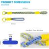 TENOC Braided Phone Wrist Strap 1 Pack, 7mm Thick Rope Anti-Loss Hand Lanyard with Twin Buckles for Keys & Smartphone Case, Dopamine Color Blocking Wristlet (Blue/Yellow)
