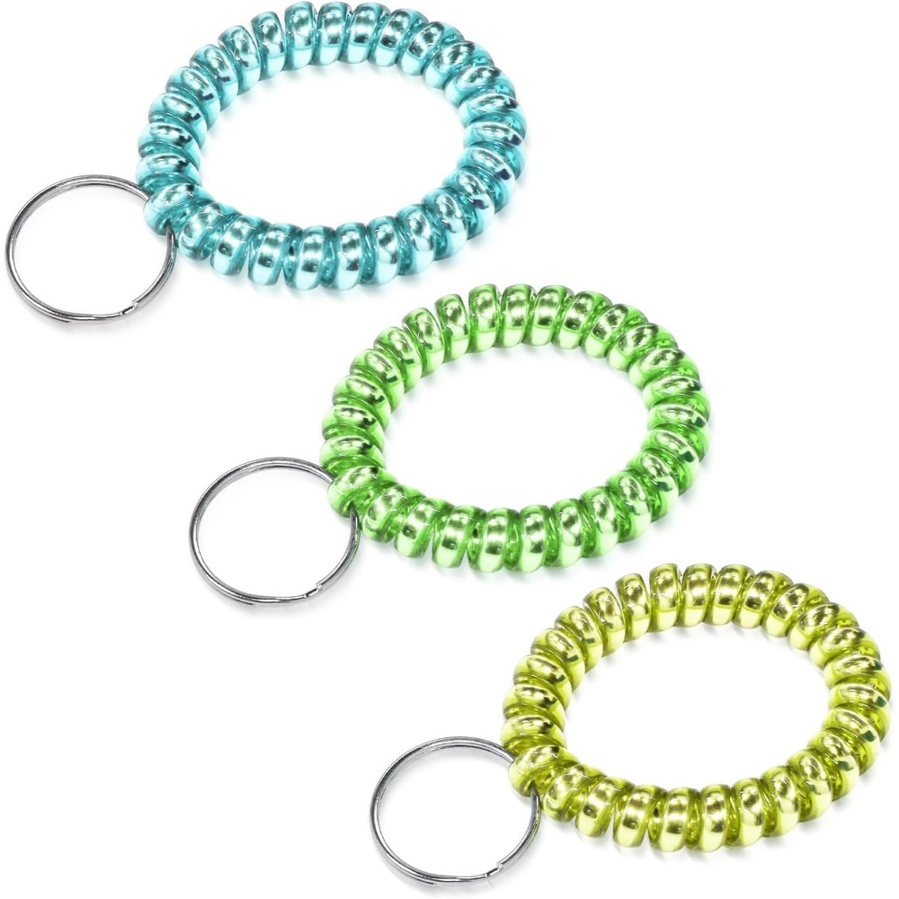 imageTENOC Spiral Coil Keychain Antilost Key Chain Holder Lanyard Cord for Sauna Outdoor Sports and Gym PoolG2