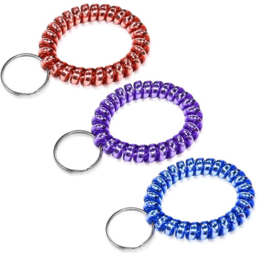 imageTENOC Spiral Coil Keychain Antilost Key Chain Holder Lanyard Cord for Sauna Outdoor Sports and Gym PoolG4